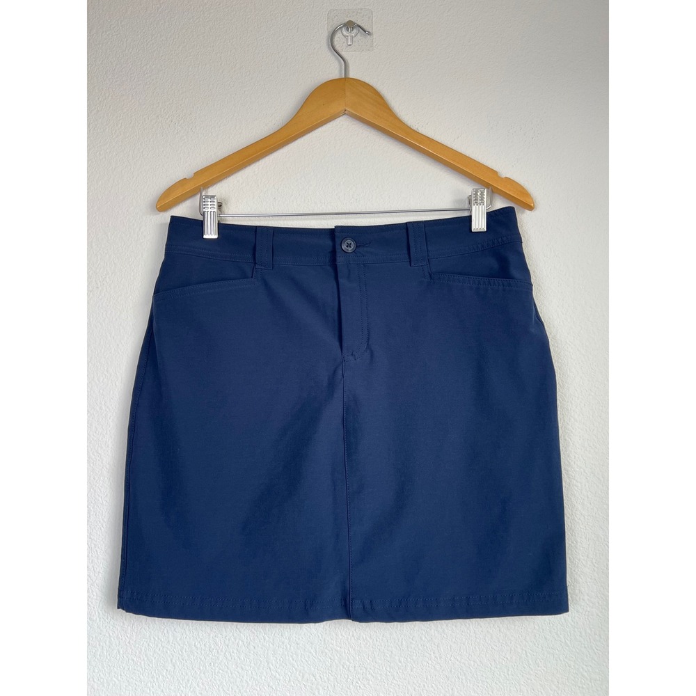 Eddie Bauer Skort Womens 4 Blue Stretch Golf Hiking Travel Athletic Skirt Shorts